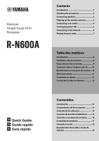 Yamaha R-N600A-quick - Owners manual